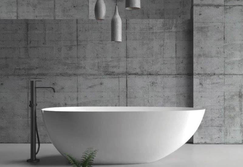 White modern bathtub